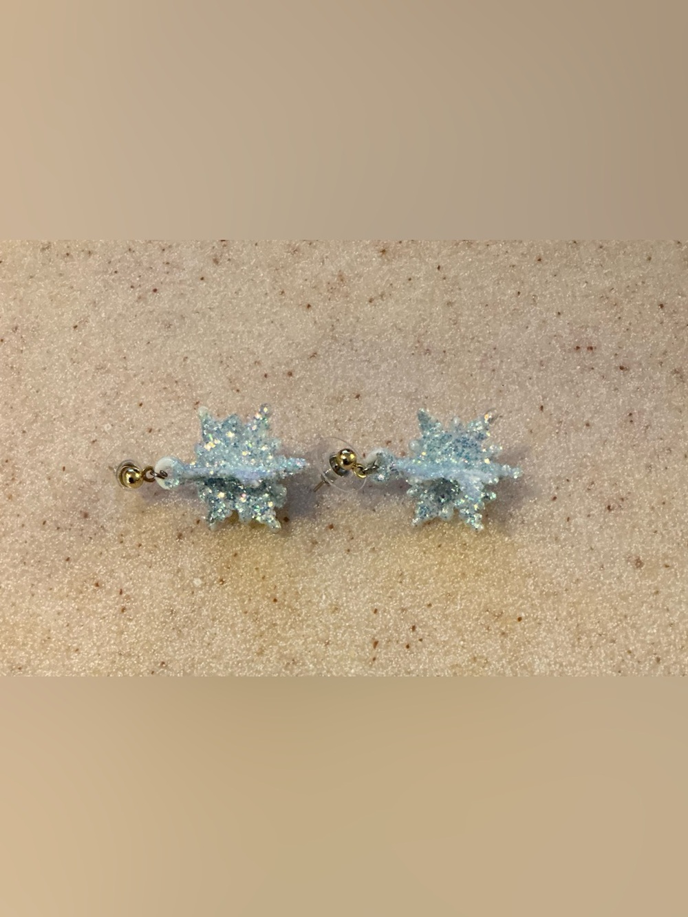 Sparkling Light Blue snowflake Stud Earrings - Women Jewelry